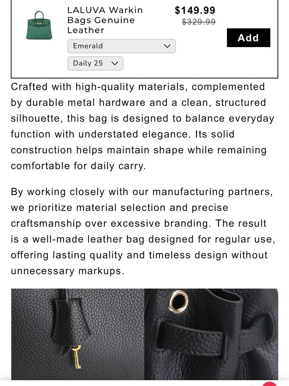 Black Pebbled Leather Satchel - Brand